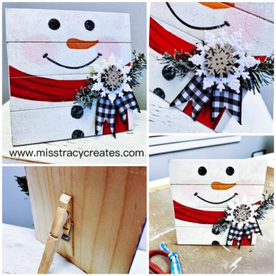 completed Frosty Snowman Pallet sign