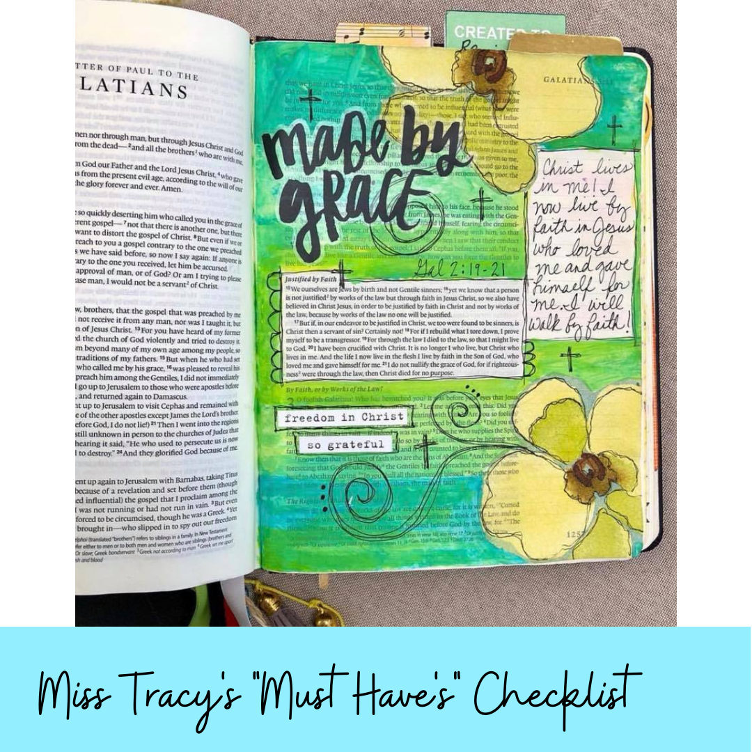 Miss Tracy Creates Must Haves Checklist flatlay