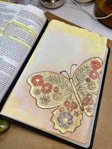 bible with butterfly on page