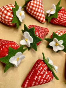 fabric strawberries